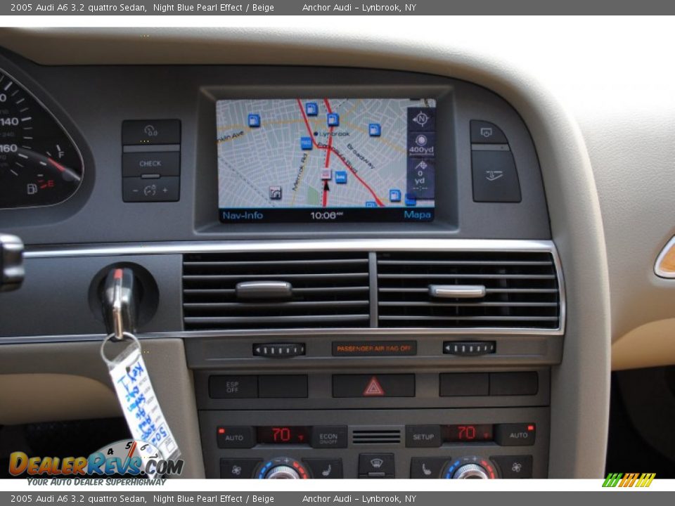2005 Audi A6 3.2 quattro Sedan Night Blue Pearl Effect / Beige Photo #13