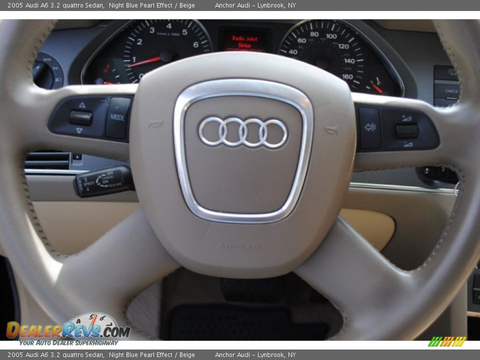 2005 Audi A6 3.2 quattro Sedan Night Blue Pearl Effect / Beige Photo #14