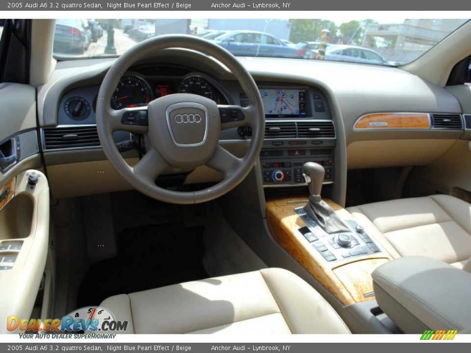 2005 Audi A6 3.2 quattro Sedan Night Blue Pearl Effect / Beige Photo #15