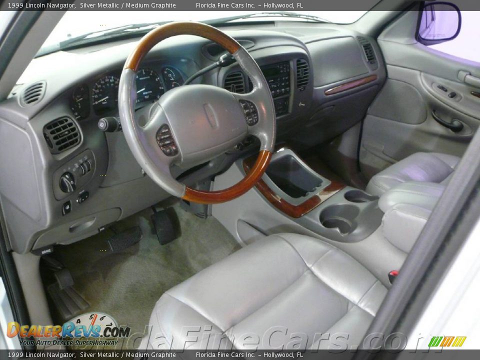 1999 Lincoln Navigator Silver Metallic / Medium Graphite Photo #12