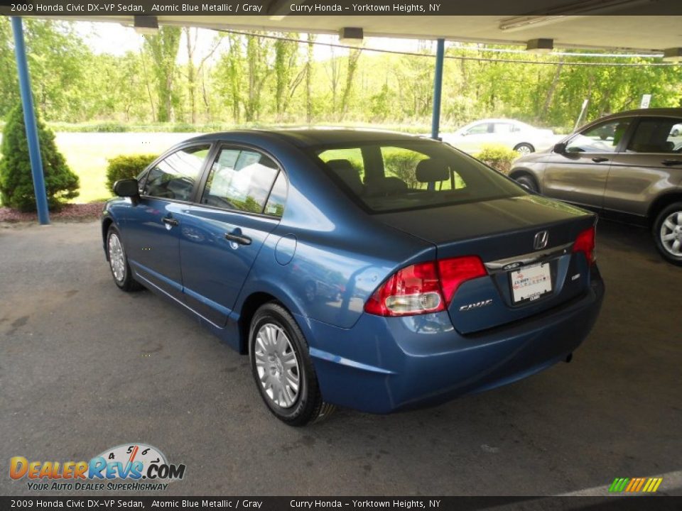 2009 Honda Civic DX-VP Sedan Atomic Blue Metallic / Gray Photo #2