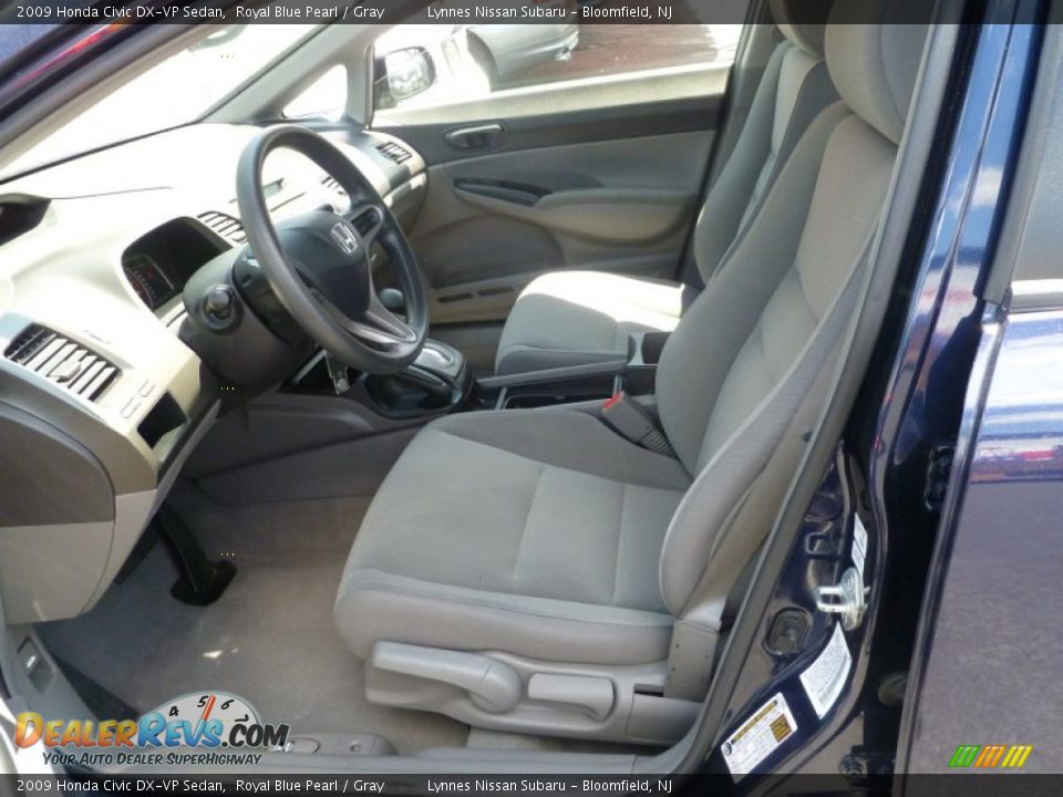 2009 Honda Civic DX-VP Sedan Royal Blue Pearl / Gray Photo #7