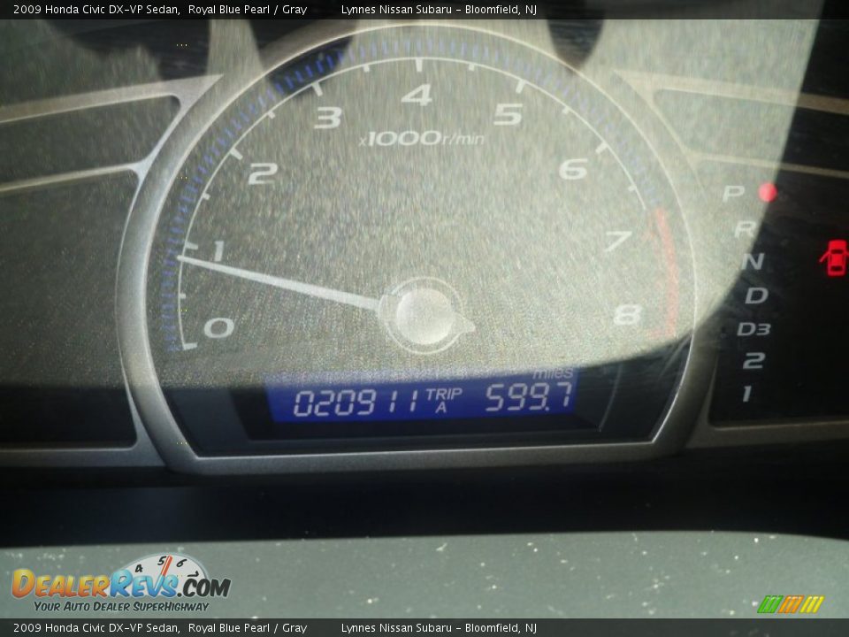 2009 Honda Civic DX-VP Sedan Royal Blue Pearl / Gray Photo #15
