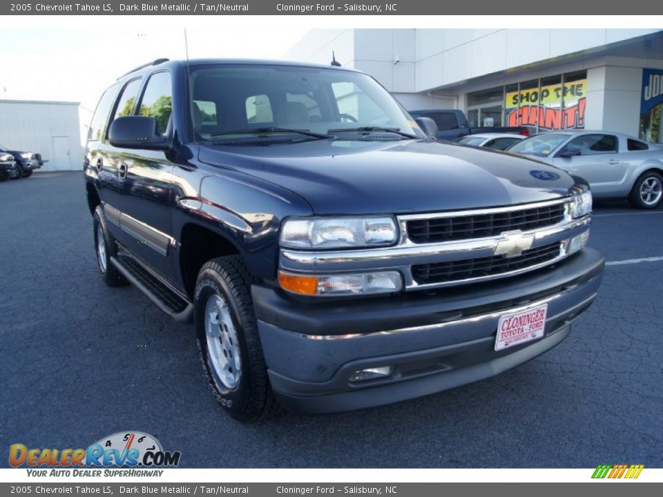 2005 Chevrolet Tahoe LS Dark Blue Metallic / Tan/Neutral Photo #2
