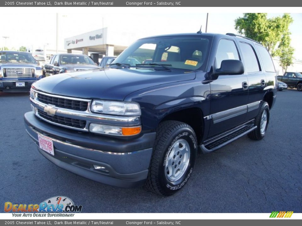 2005 Chevrolet Tahoe LS Dark Blue Metallic / Tan/Neutral Photo #6