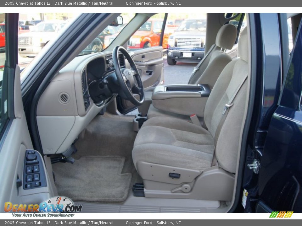 2005 Chevrolet Tahoe LS Dark Blue Metallic / Tan/Neutral Photo #8