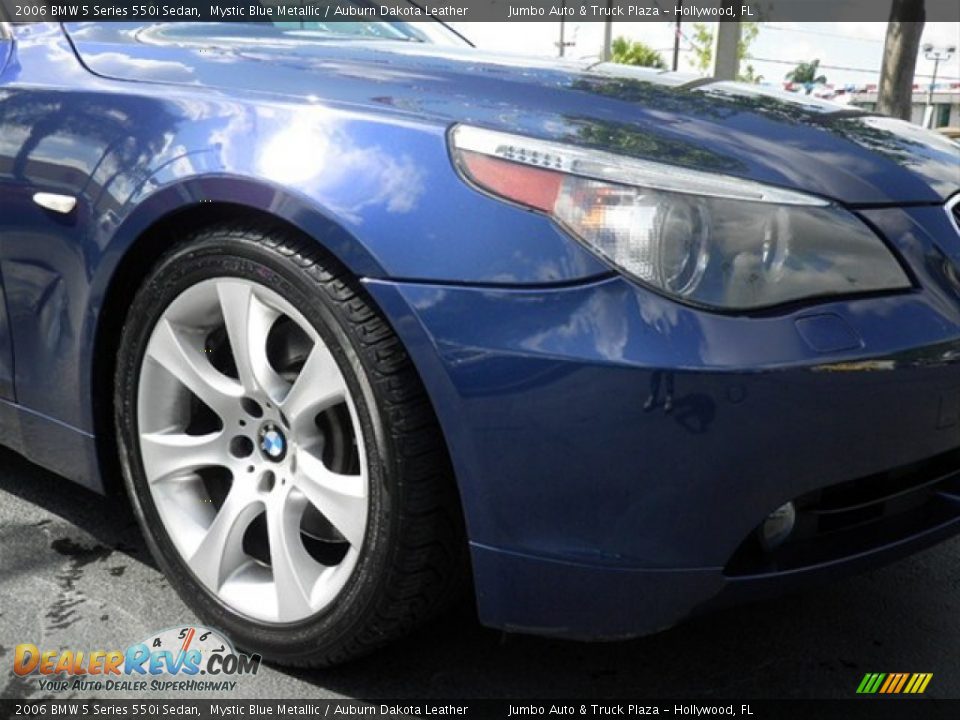2006 BMW 5 Series 550i Sedan Mystic Blue Metallic / Auburn Dakota Leather Photo #2