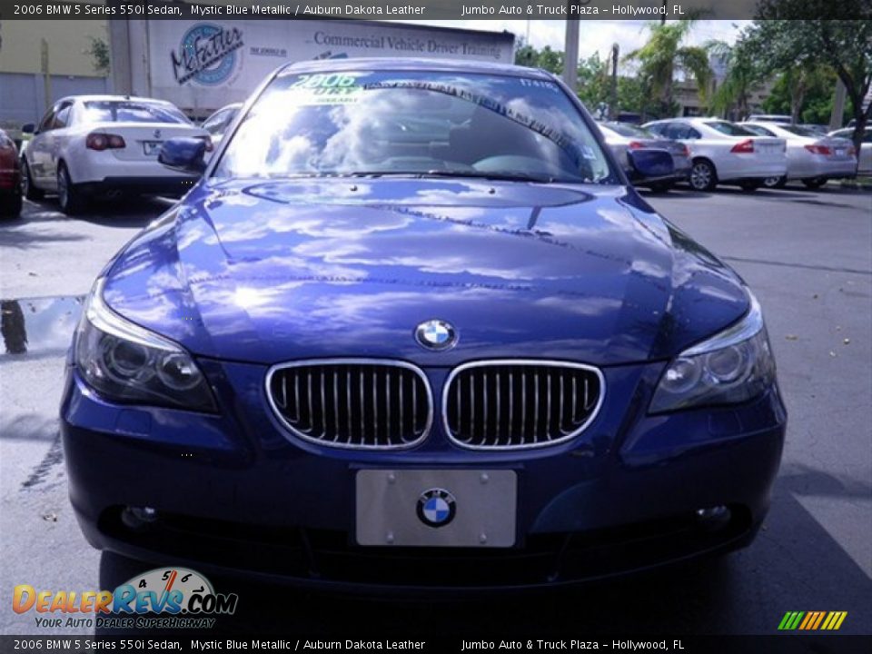 2006 BMW 5 Series 550i Sedan Mystic Blue Metallic / Auburn Dakota Leather Photo #3