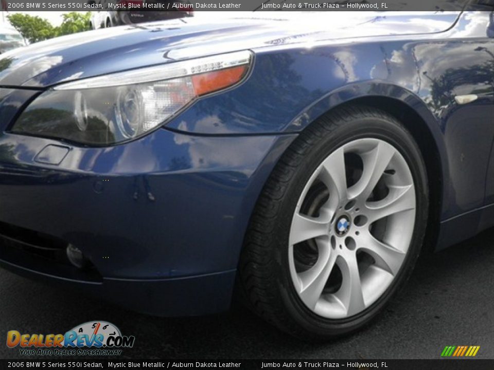2006 BMW 5 Series 550i Sedan Mystic Blue Metallic / Auburn Dakota Leather Photo #4