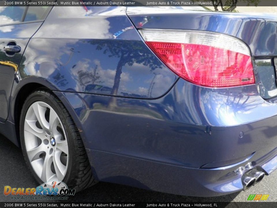 2006 BMW 5 Series 550i Sedan Mystic Blue Metallic / Auburn Dakota Leather Photo #8