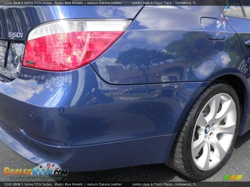 2006 BMW 5 Series 550i Sedan Mystic Blue Metallic / Auburn Dakota Leather Photo #10