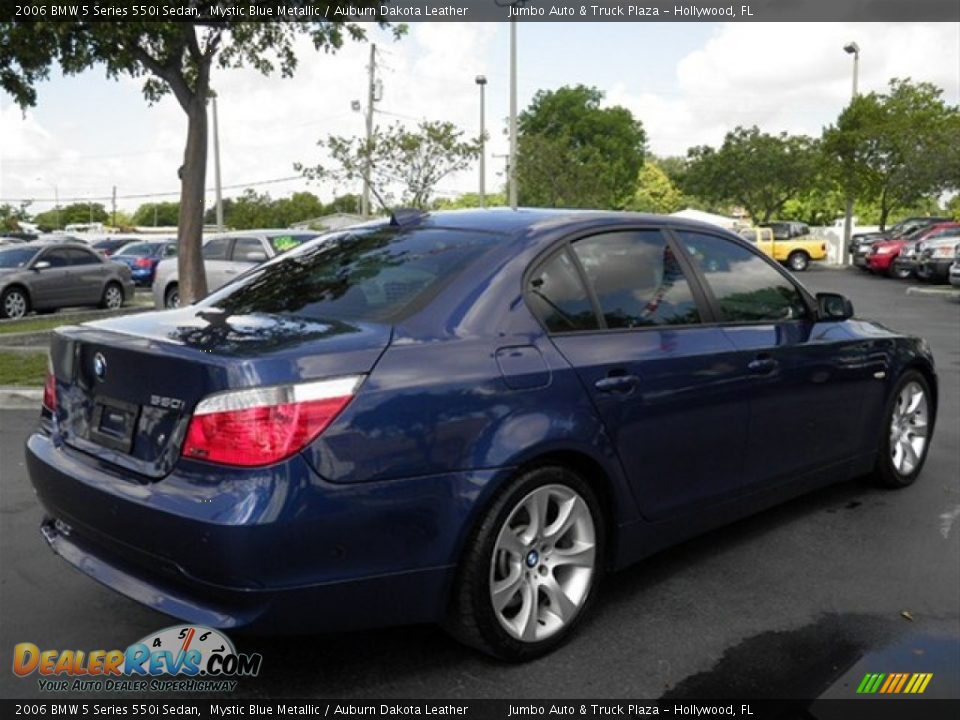 2006 BMW 5 Series 550i Sedan Mystic Blue Metallic / Auburn Dakota Leather Photo #11
