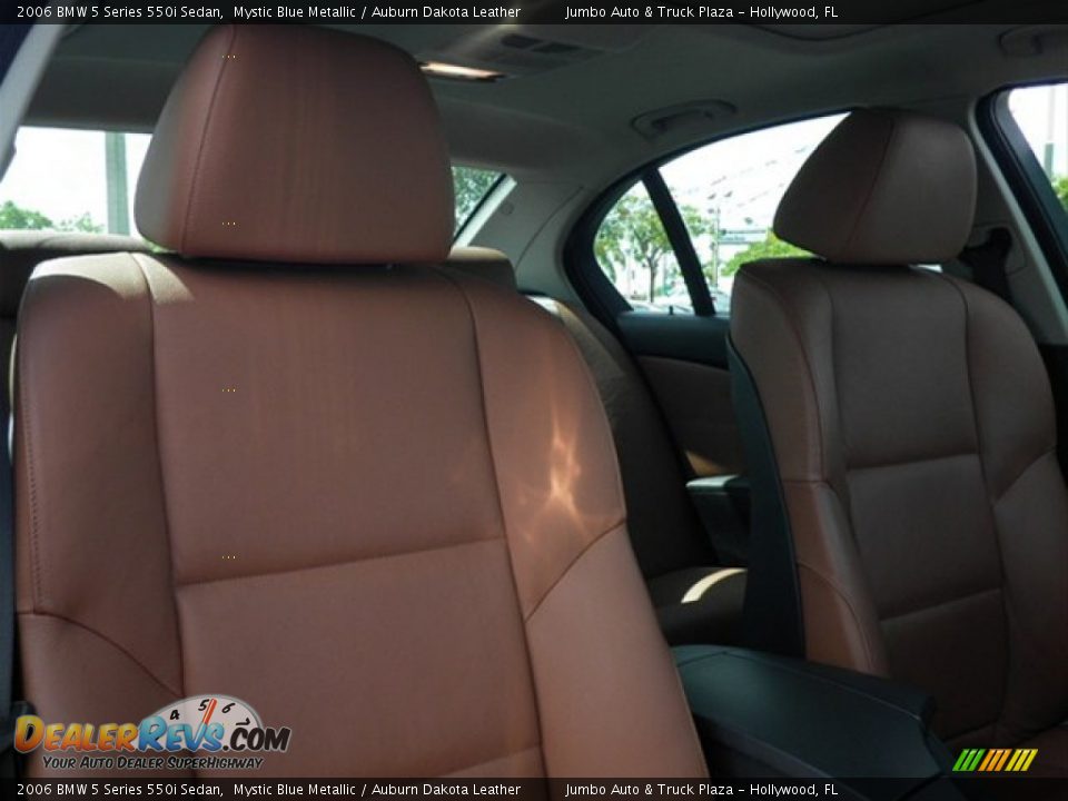 2006 BMW 5 Series 550i Sedan Mystic Blue Metallic / Auburn Dakota Leather Photo #14