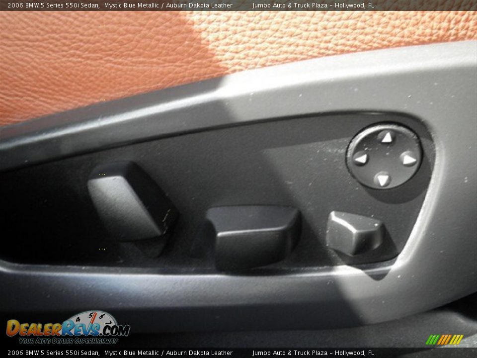 2006 BMW 5 Series 550i Sedan Mystic Blue Metallic / Auburn Dakota Leather Photo #16