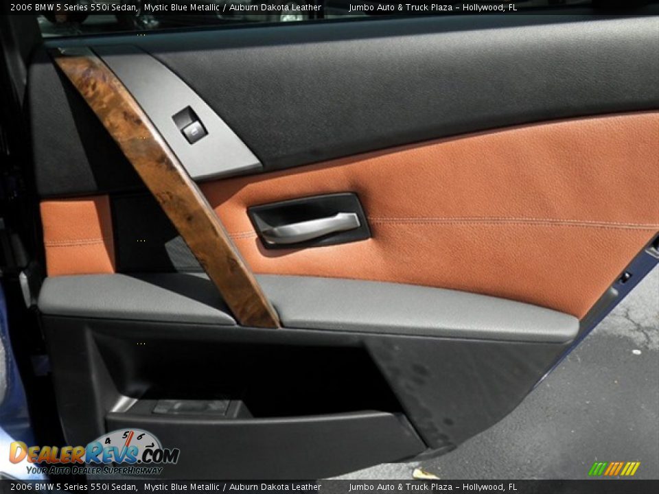 2006 BMW 5 Series 550i Sedan Mystic Blue Metallic / Auburn Dakota Leather Photo #17