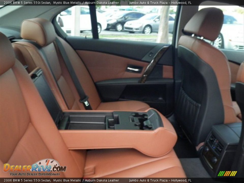 2006 BMW 5 Series 550i Sedan Mystic Blue Metallic / Auburn Dakota Leather Photo #18