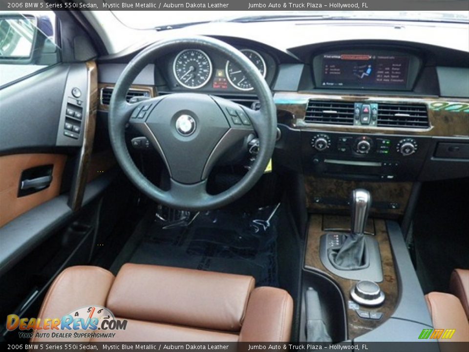 2006 BMW 5 Series 550i Sedan Mystic Blue Metallic / Auburn Dakota Leather Photo #21