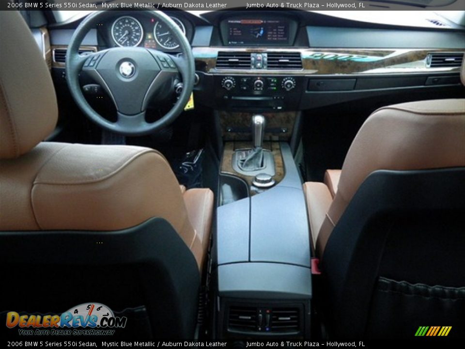2006 BMW 5 Series 550i Sedan Mystic Blue Metallic / Auburn Dakota Leather Photo #26