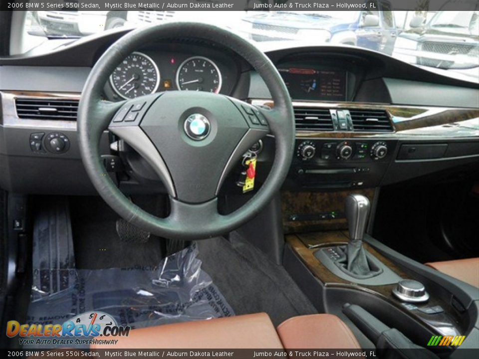 2006 BMW 5 Series 550i Sedan Mystic Blue Metallic / Auburn Dakota Leather Photo #29