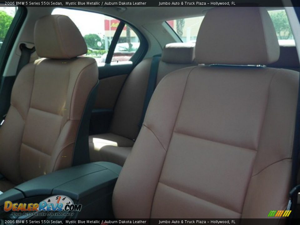 2006 BMW 5 Series 550i Sedan Mystic Blue Metallic / Auburn Dakota Leather Photo #30