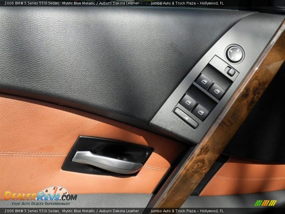 2006 BMW 5 Series 550i Sedan Mystic Blue Metallic / Auburn Dakota Leather Photo #32