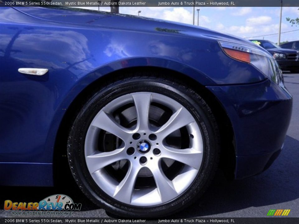 2006 BMW 5 Series 550i Sedan Mystic Blue Metallic / Auburn Dakota Leather Photo #33