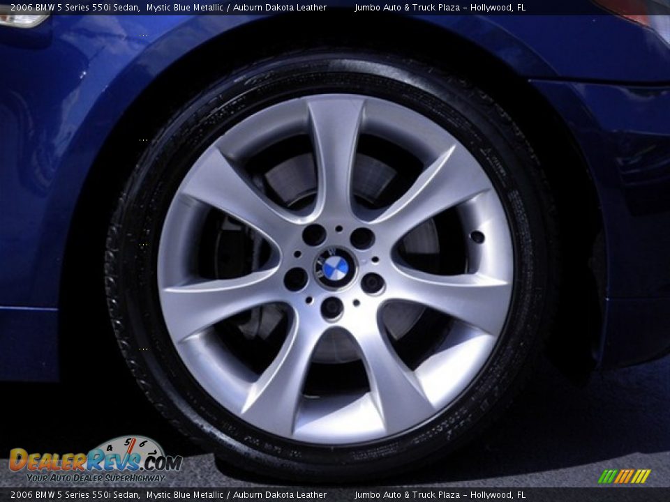 2006 BMW 5 Series 550i Sedan Mystic Blue Metallic / Auburn Dakota Leather Photo #35