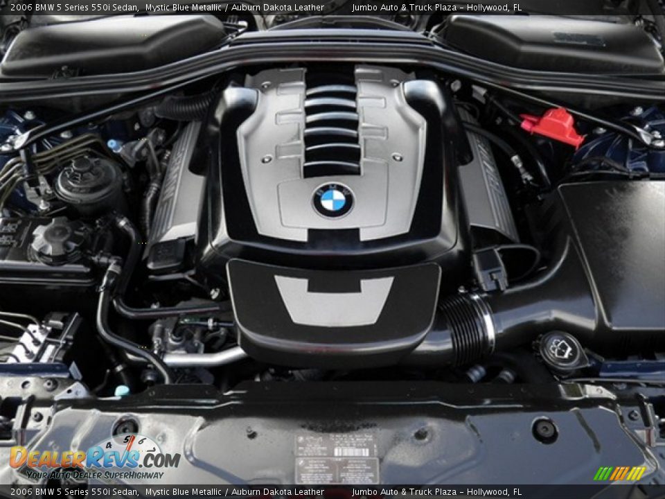 2006 BMW 5 Series 550i Sedan Mystic Blue Metallic / Auburn Dakota Leather Photo #36