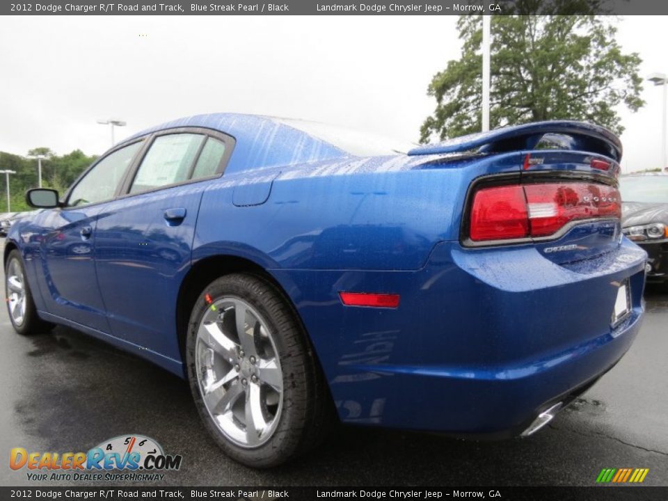 2012 Dodge Charger R/T Road and Track Blue Streak Pearl / Black Photo #2