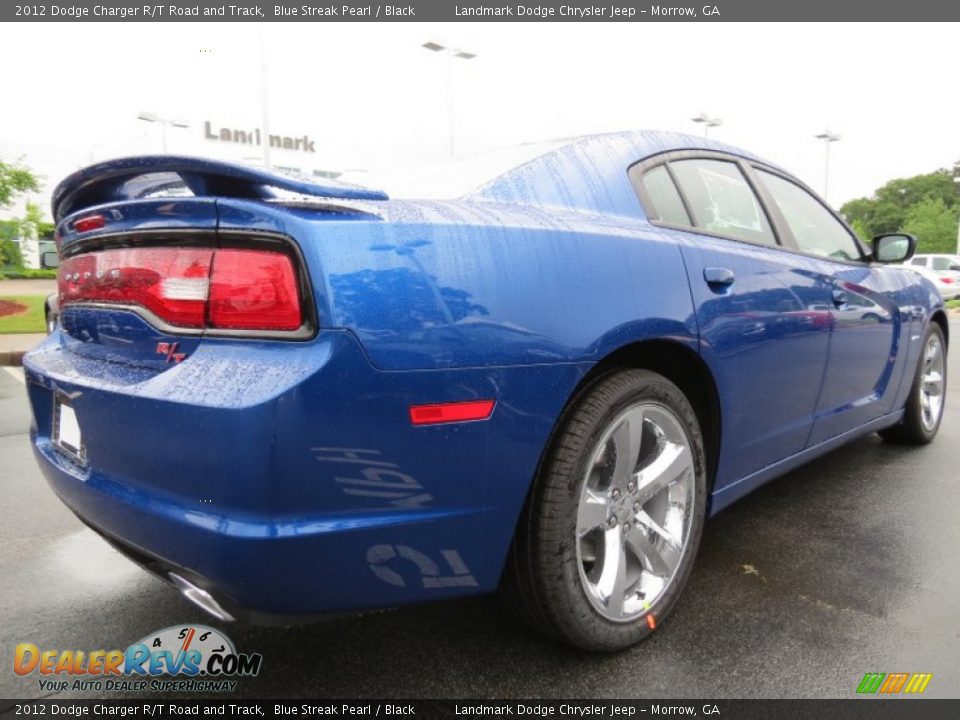 2012 Dodge Charger R/T Road and Track Blue Streak Pearl / Black Photo #3