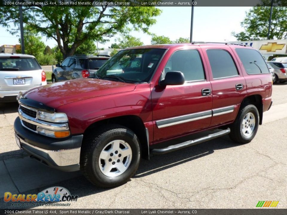 2004 Chevrolet Tahoe LS 4x4 Sport Red Metallic / Gray/Dark Charcoal Photo #1