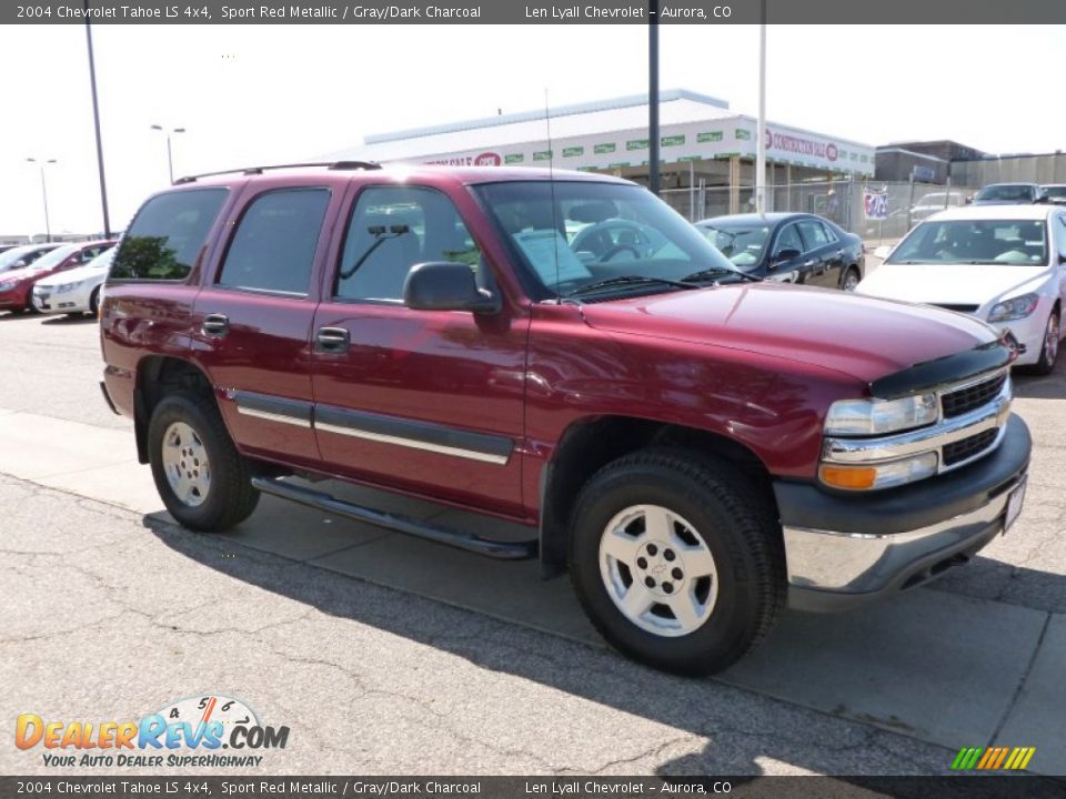 2004 Chevrolet Tahoe LS 4x4 Sport Red Metallic / Gray/Dark Charcoal Photo #2