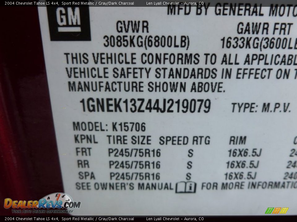 2004 Chevrolet Tahoe LS 4x4 Sport Red Metallic / Gray/Dark Charcoal Photo #29