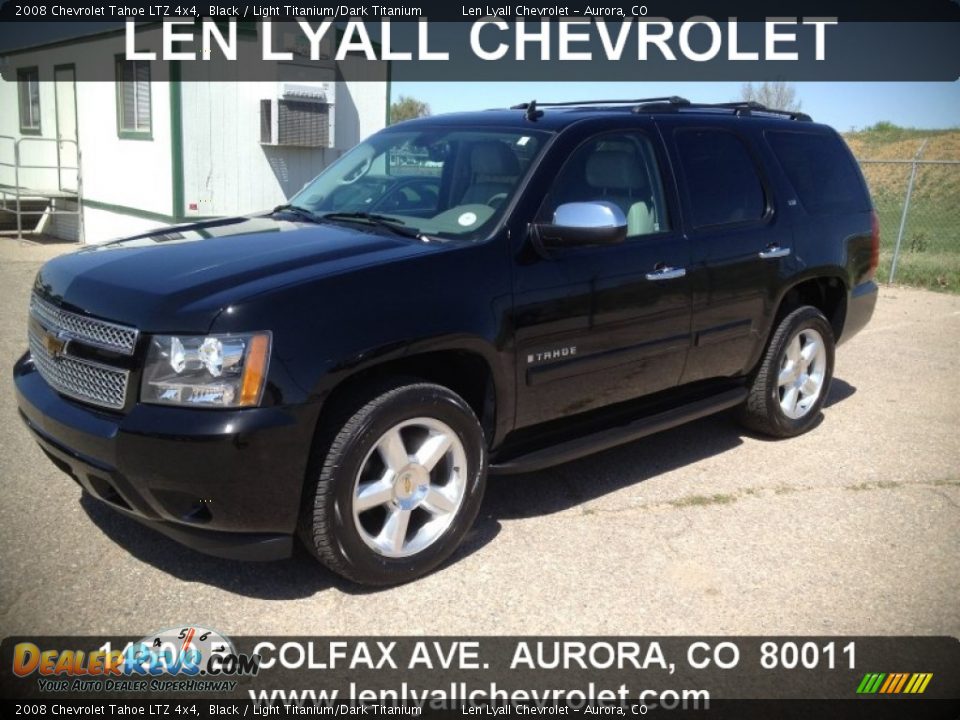 2008 Chevrolet Tahoe LTZ 4x4 Black / Light Titanium/Dark Titanium Photo #1
