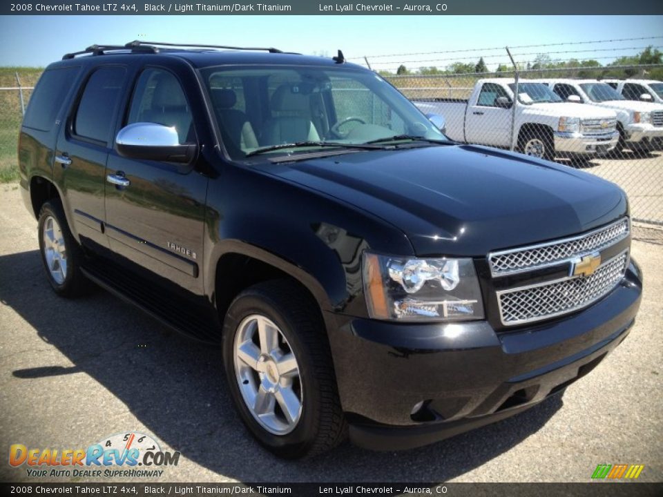 2008 Chevrolet Tahoe LTZ 4x4 Black / Light Titanium/Dark Titanium Photo #3