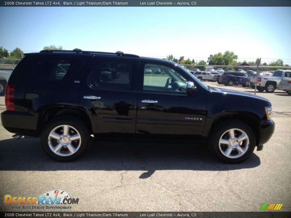 2008 Chevrolet Tahoe LTZ 4x4 Black / Light Titanium/Dark Titanium Photo #4