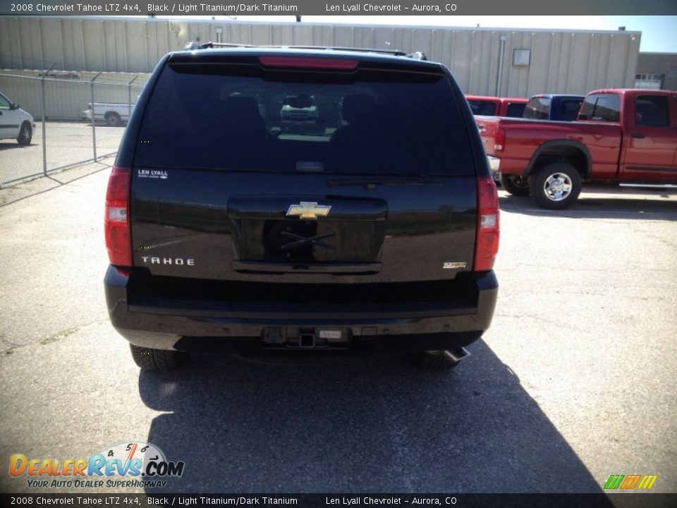 2008 Chevrolet Tahoe LTZ 4x4 Black / Light Titanium/Dark Titanium Photo #6