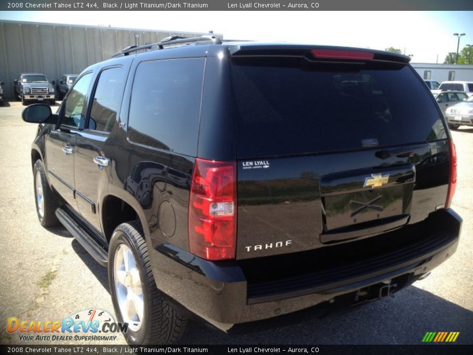 2008 Chevrolet Tahoe LTZ 4x4 Black / Light Titanium/Dark Titanium Photo #7