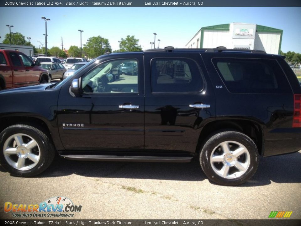 2008 Chevrolet Tahoe LTZ 4x4 Black / Light Titanium/Dark Titanium Photo #8