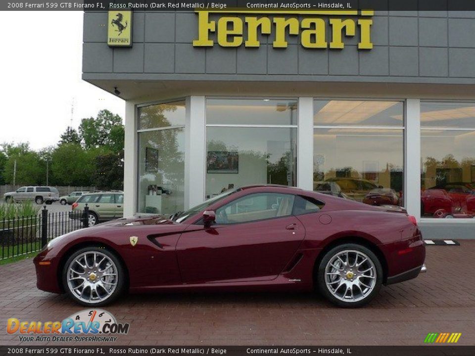 Rosso Rubino (Dark Red Metallic) 2008 Ferrari 599 GTB Fiorano F1 Photo #1