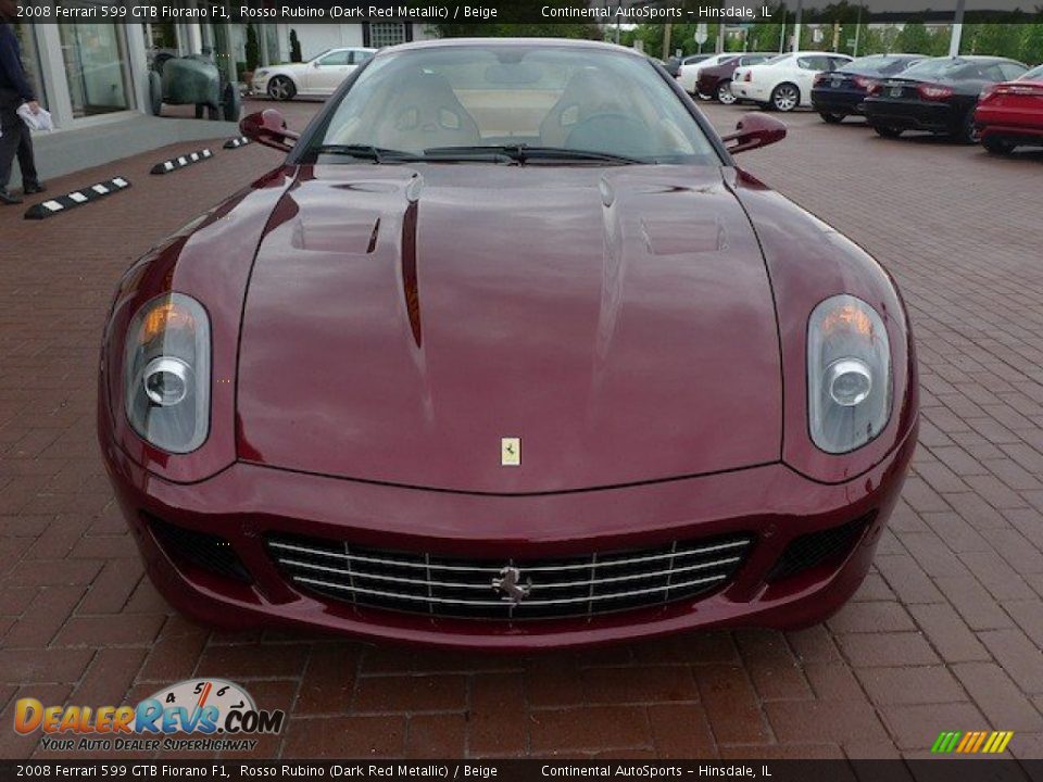 Rosso Rubino (Dark Red Metallic) 2008 Ferrari 599 GTB Fiorano F1 Photo #3