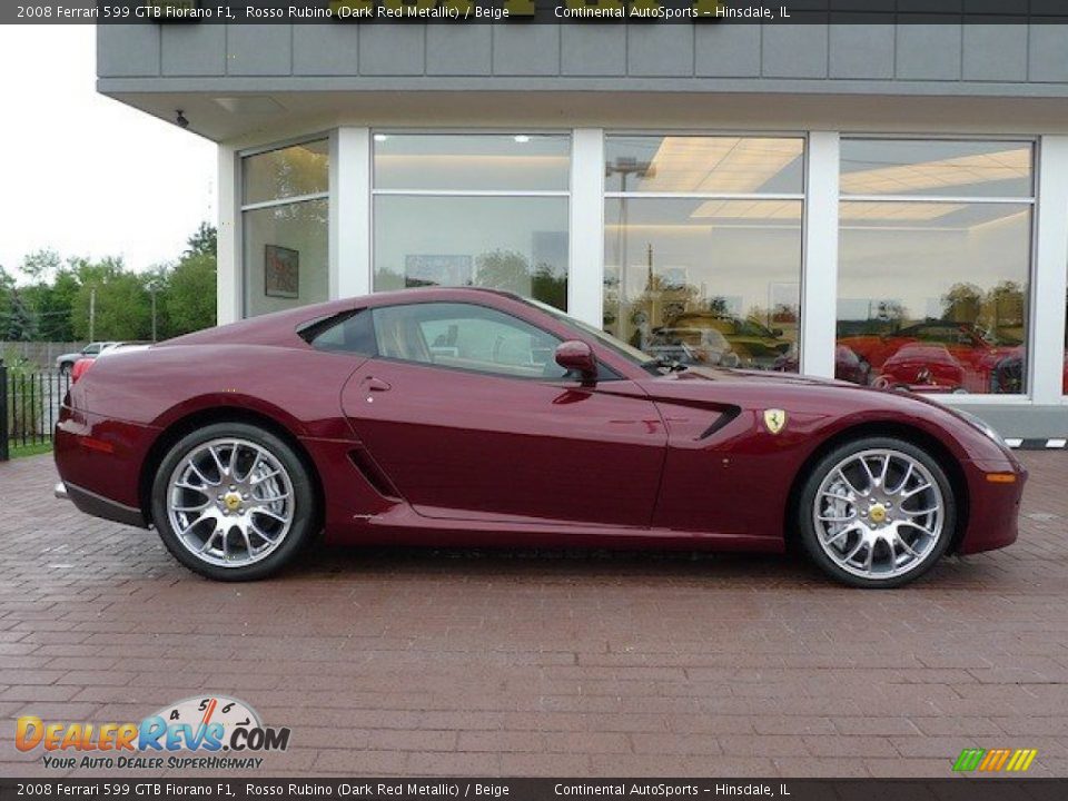 Rosso Rubino (Dark Red Metallic) 2008 Ferrari 599 GTB Fiorano F1 Photo #6