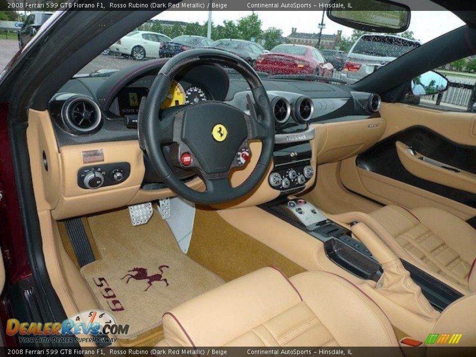 Beige Interior - 2008 Ferrari 599 GTB Fiorano F1 Photo #13