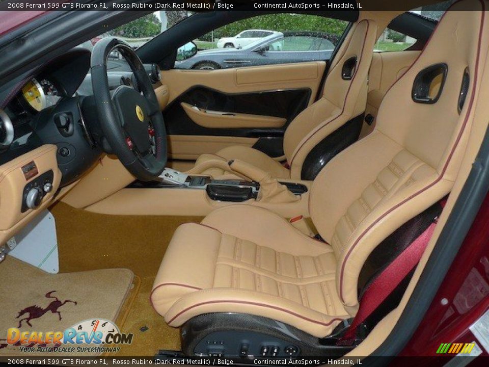 Beige Interior - 2008 Ferrari 599 GTB Fiorano F1 Photo #14