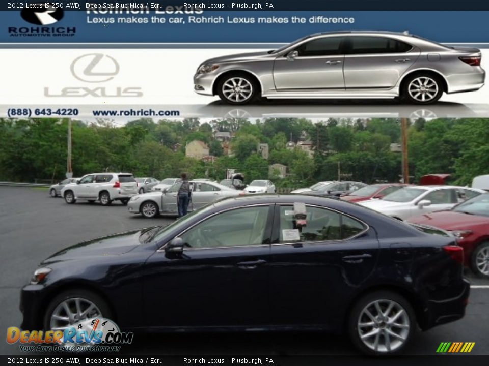 2012 Lexus IS 250 AWD Deep Sea Blue Mica / Ecru Photo #1