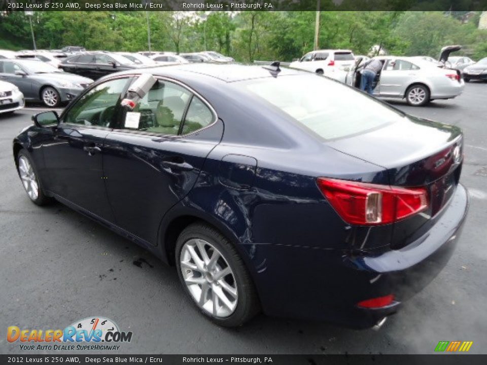 2012 Lexus IS 250 AWD Deep Sea Blue Mica / Ecru Photo #2