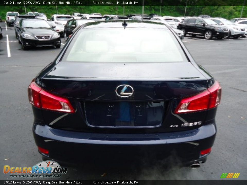 2012 Lexus IS 250 AWD Deep Sea Blue Mica / Ecru Photo #3
