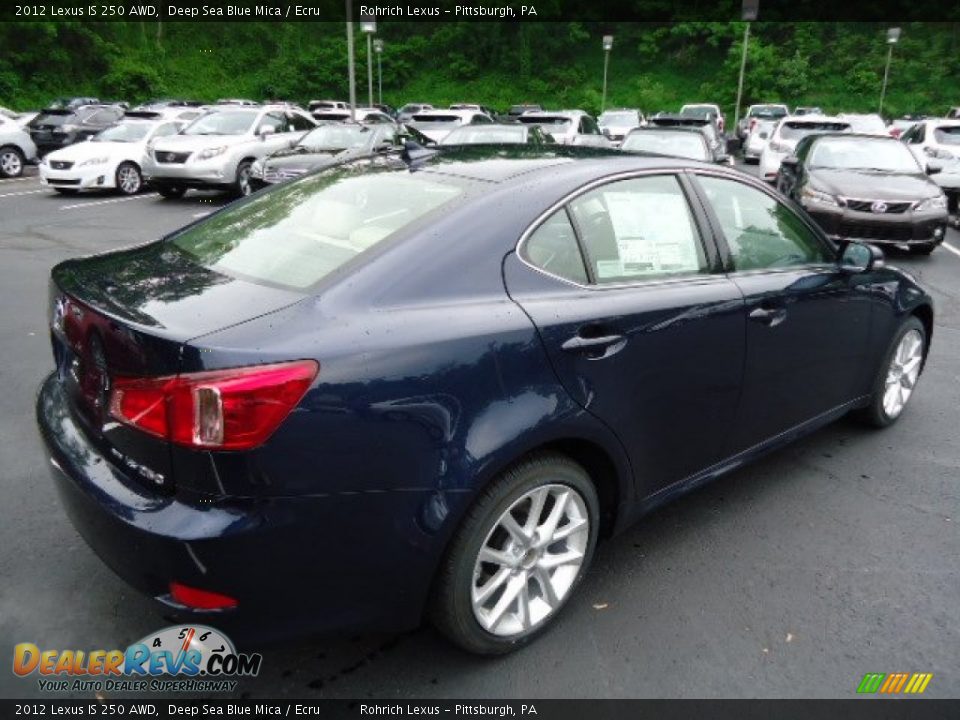 2012 Lexus IS 250 AWD Deep Sea Blue Mica / Ecru Photo 4