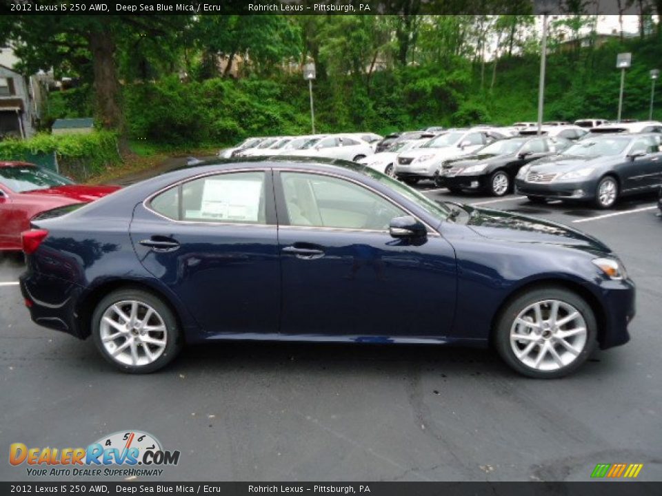2012 Lexus IS 250 AWD Deep Sea Blue Mica / Ecru Photo #5