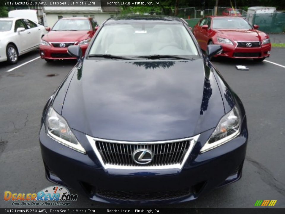 2012 Lexus IS 250 AWD Deep Sea Blue Mica / Ecru Photo #7